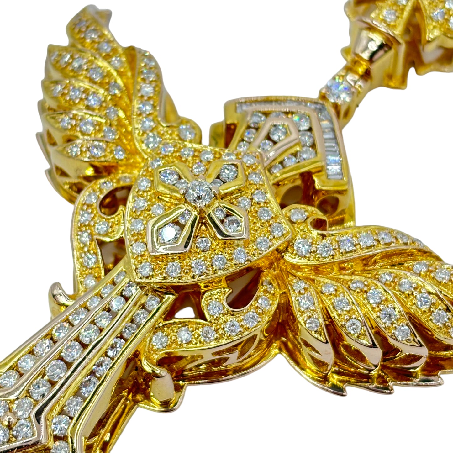 14Kt ANGELIC CROSS PENDANT