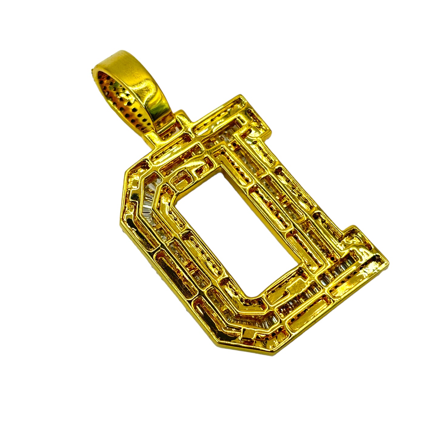 10KT VVS-1 CVD DIAMOND CUSTOM “ANY LETTER” LETTER INITAL PENDANT
