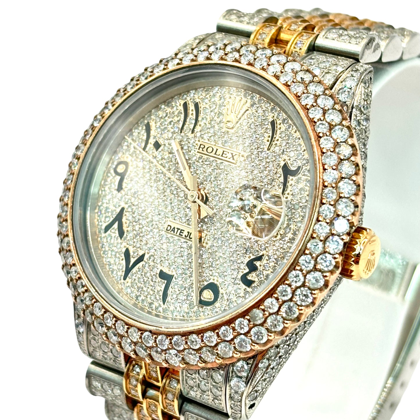 ROLEX DATEJUST 16CTW ROSE GOLD BUSTDOWN | ARABIC DIAL | JUBILEE | 36MM 16013