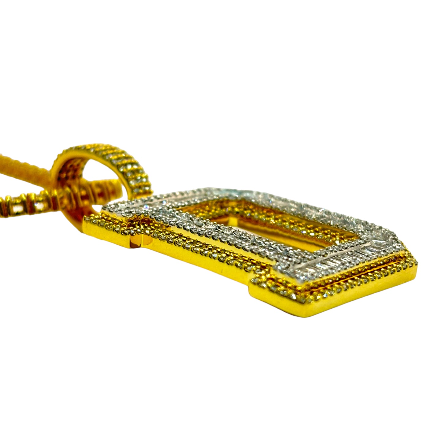 10KT VVS-1 CVD DIAMOND CUSTOM “ANY LETTER” LETTER INITAL PENDANT