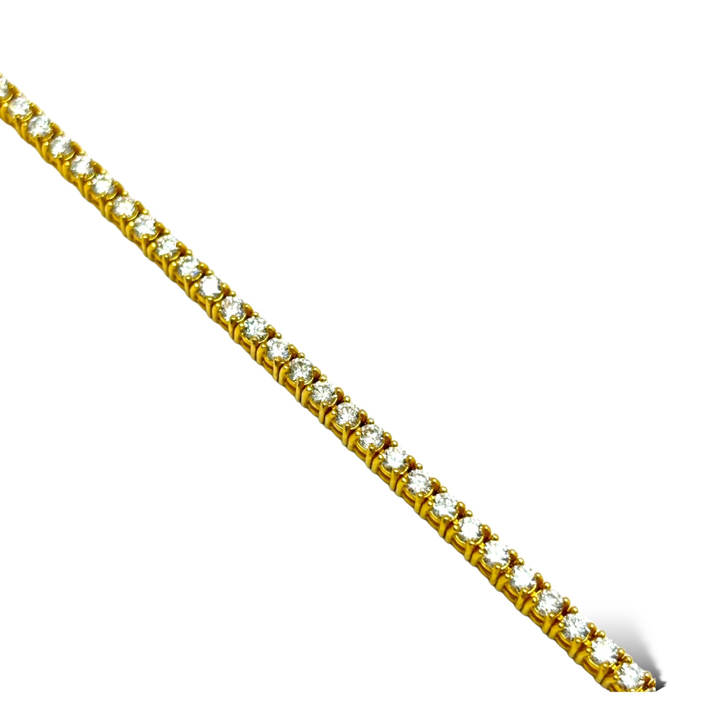 5PT 14KT YELLOW GOLD 8.00CTW DIAMOND TENNIS CHAIN
