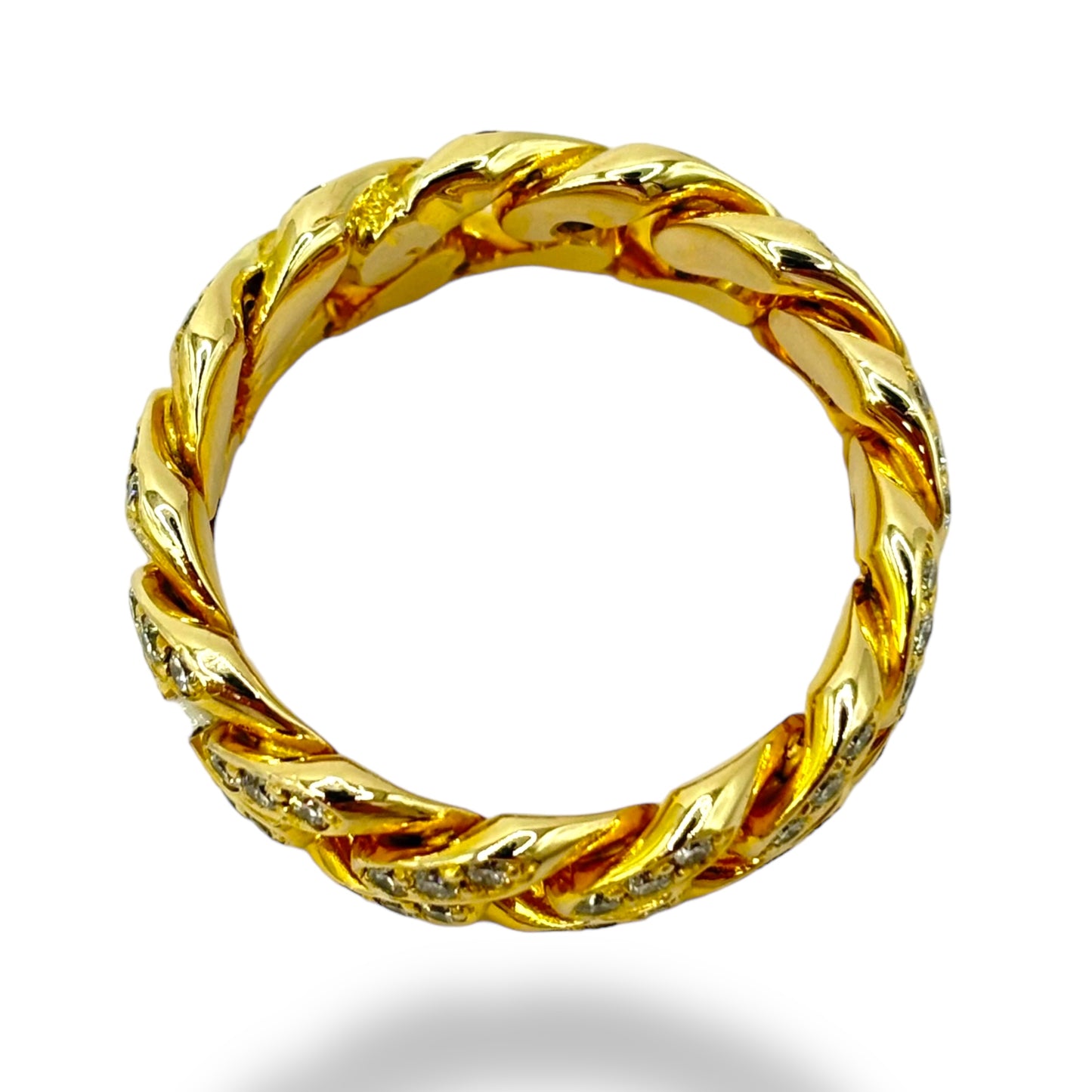 14KT DIAMOND MIAMI CUBAN LINK RING 2.23 CT