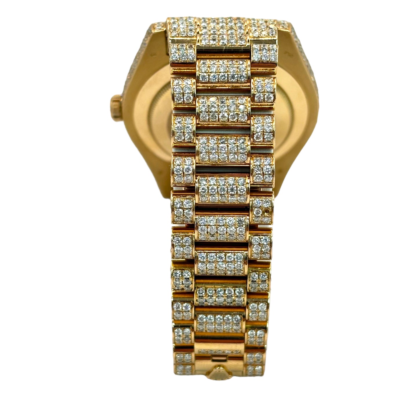 PRE-OWNED ROLEX DAY-DATE 41MM DIAMOND BUSTDOWN | Ref.#213328 | 18KT ROSE GOLD | PRESIDENTIAL BAND