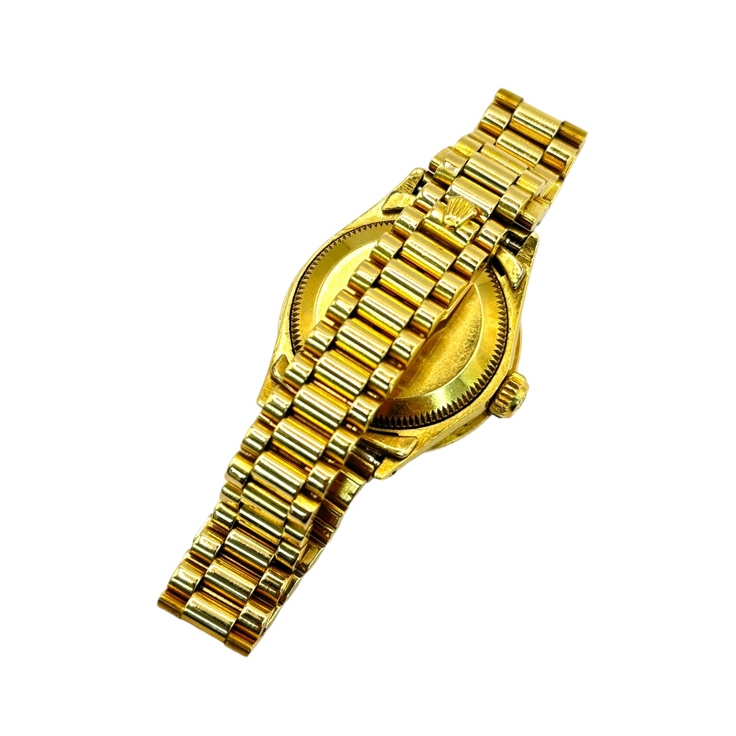 ROLEX DATEJUST 26MM 18KT SOLID GOLD LADIES .90CTW DIAMOND BEZEL & DIAL