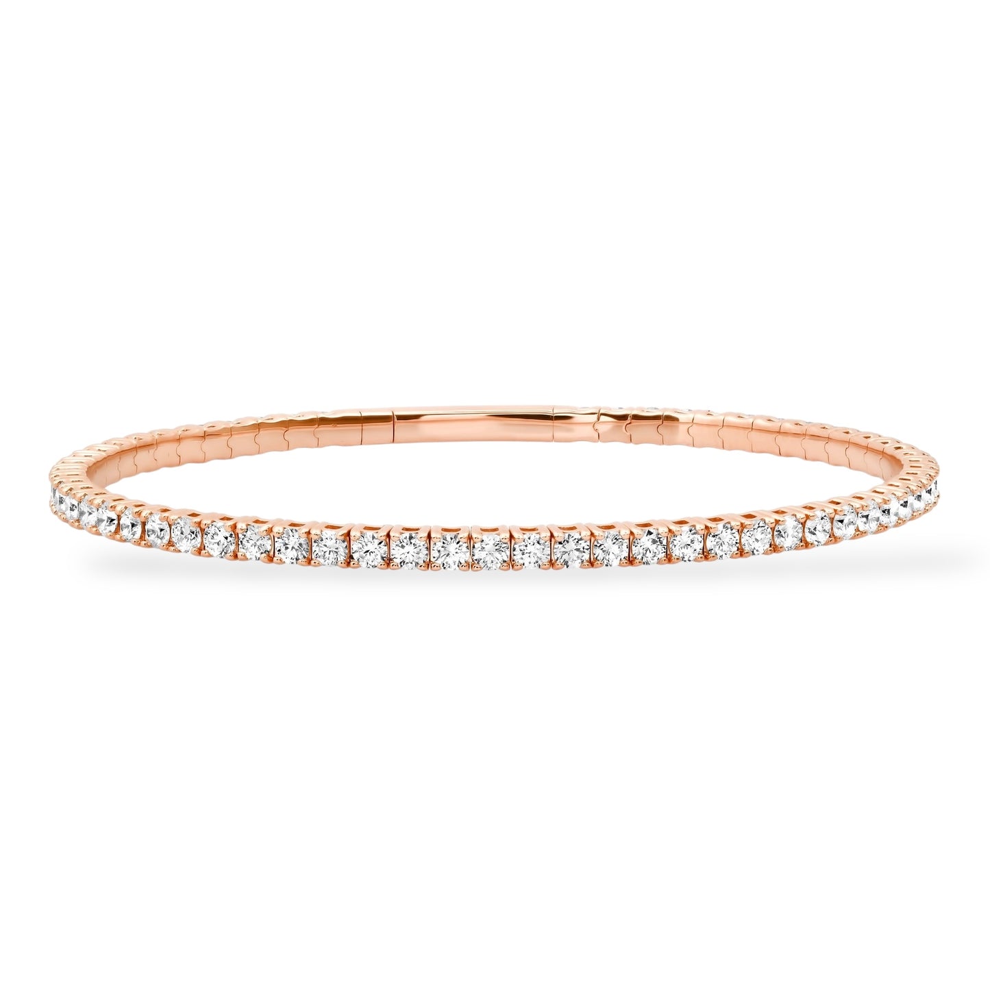2.3MM 5-POINTER ENTIRE DIAMOND FLEX BANGLE BRACELET