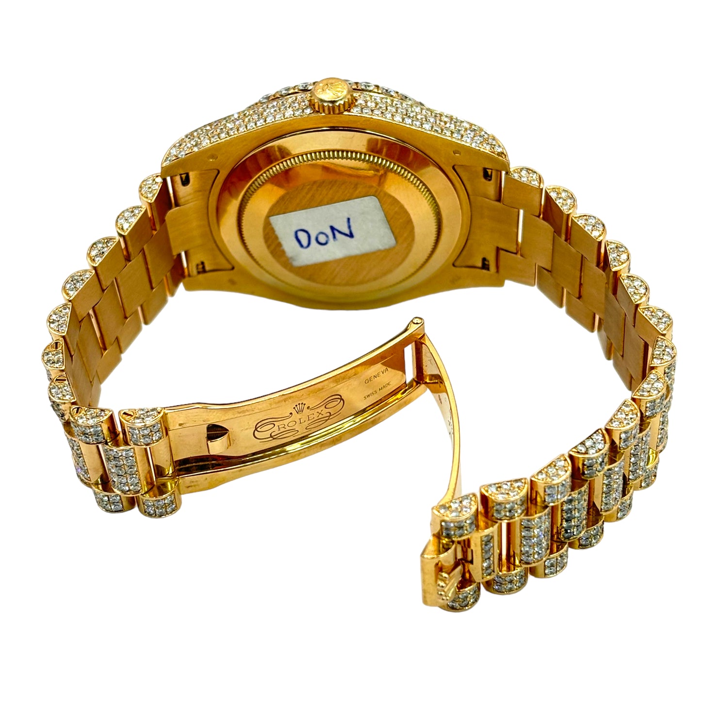 PRE-OWNED ROLEX DAY-DATE 41MM DIAMOND BUSTDOWN | Ref.#213328 | 18KT ROSE GOLD | PRESIDENTIAL BAND