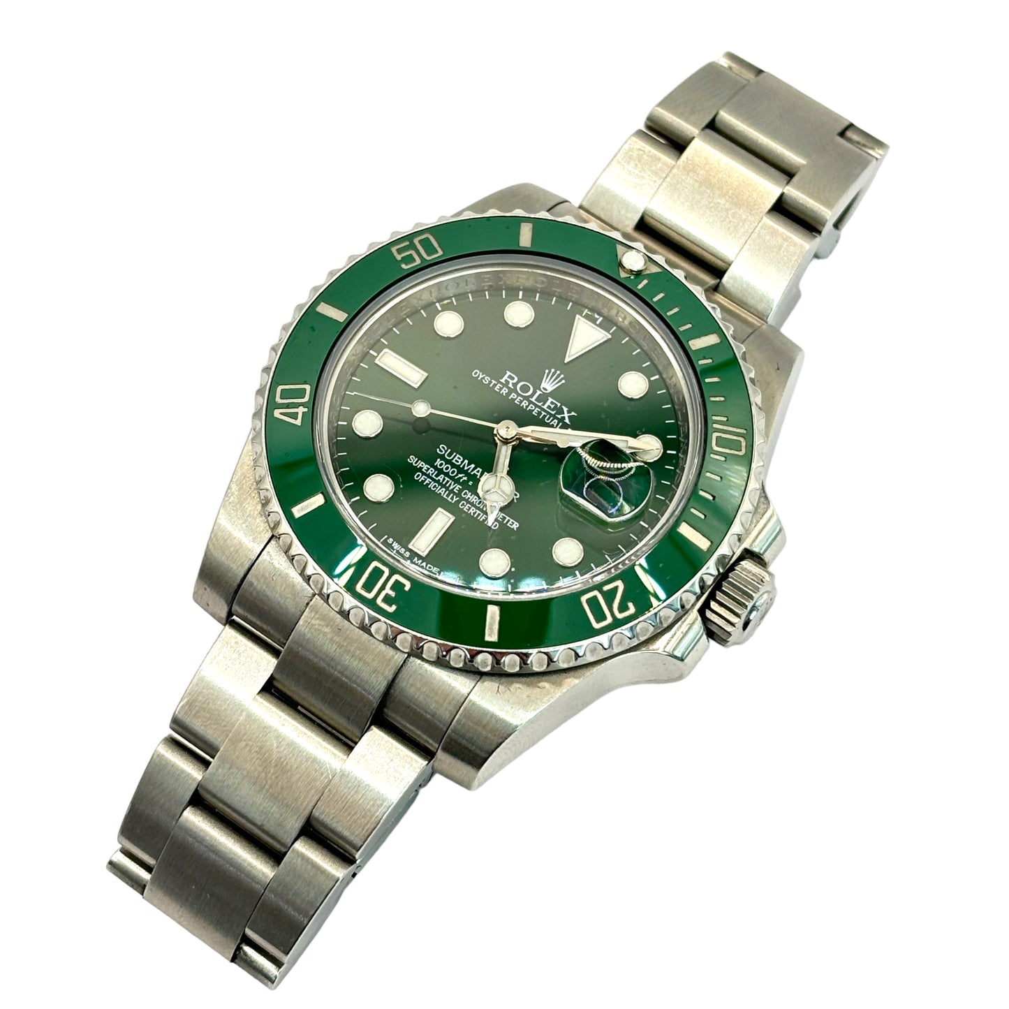PRE-OWNED ROLEX SUBMARINER DATE REF.#116610LV “HULK” FULL-SET.