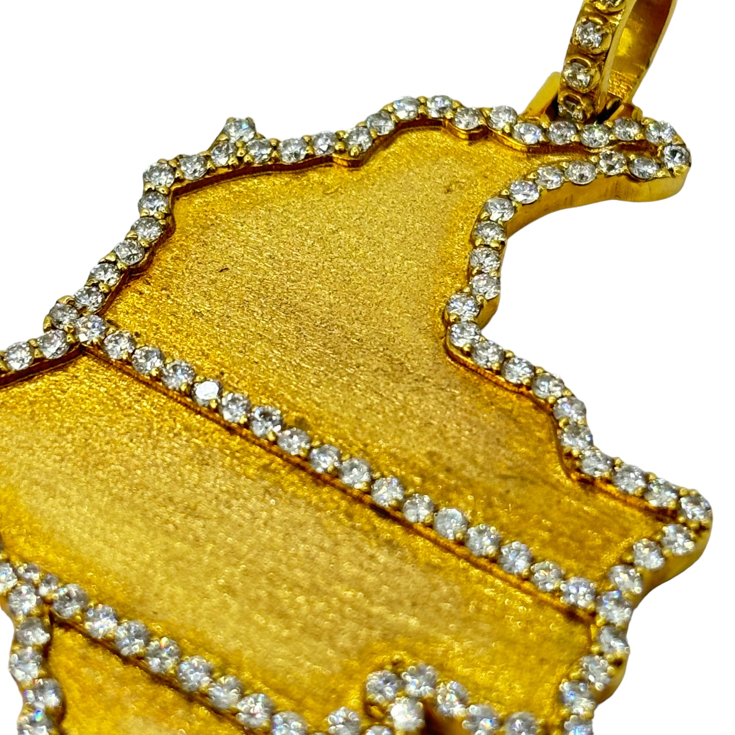 SOLID 14KT VVS-1 NATURAL DIAMOND “COLOMBIA” PENDANT