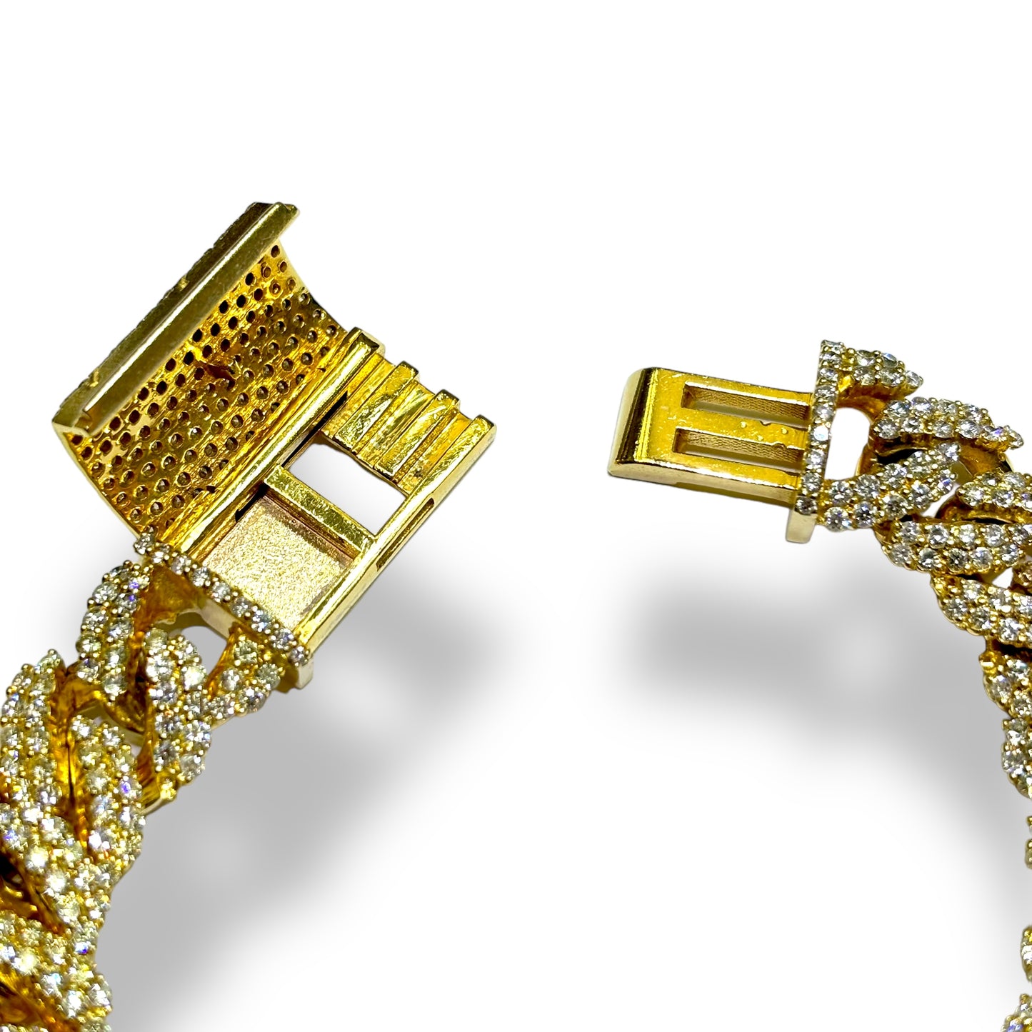 12MM 14KT YELLOW GOLD DIAMOND MIAMI CUBAN LINK 10CTW