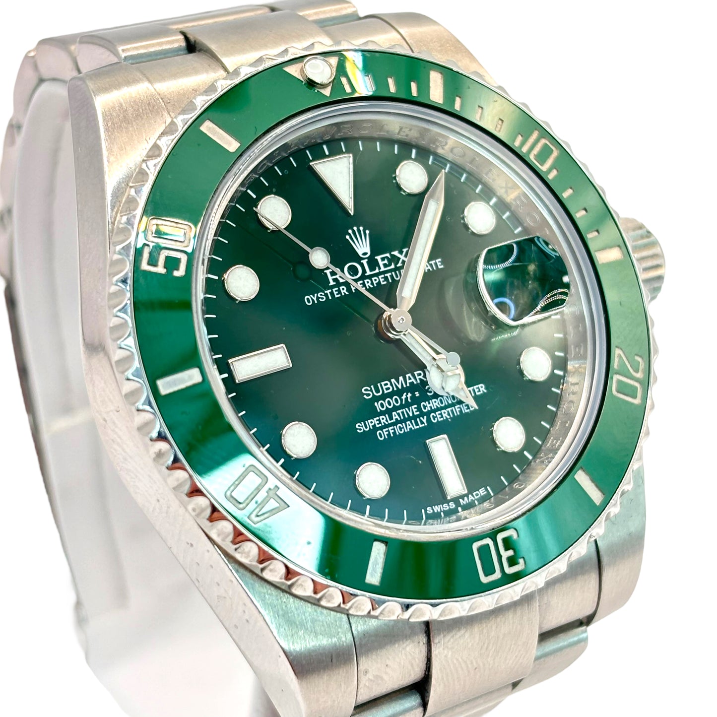 PRE-OWNED ROLEX SUBMARINER DATE REF.#116610LV “HULK” FULL-SET.