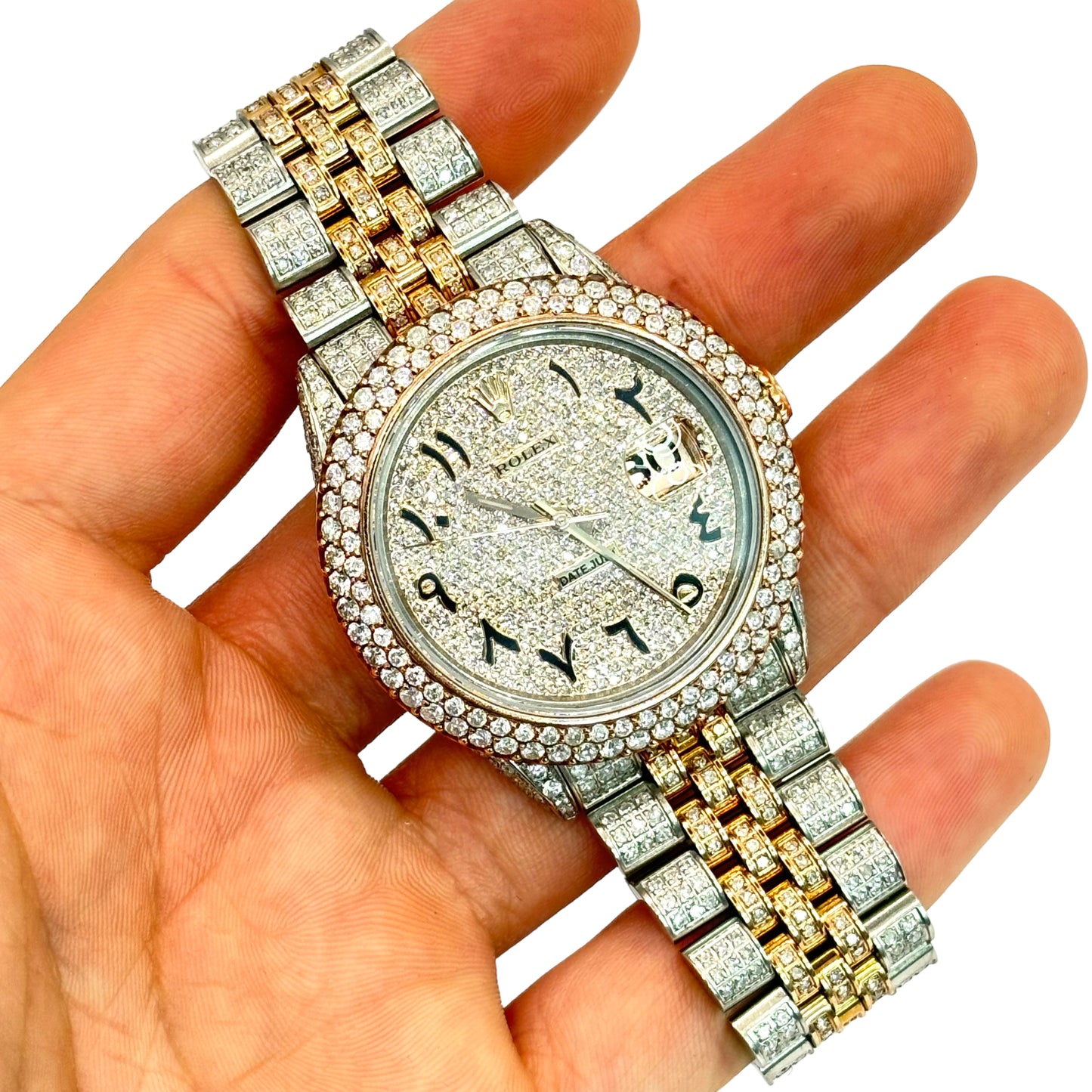 ROLEX DATEJUST 16CTW ROSE GOLD BUSTDOWN | ARABIC DIAL | JUBILEE | 36MM 16013