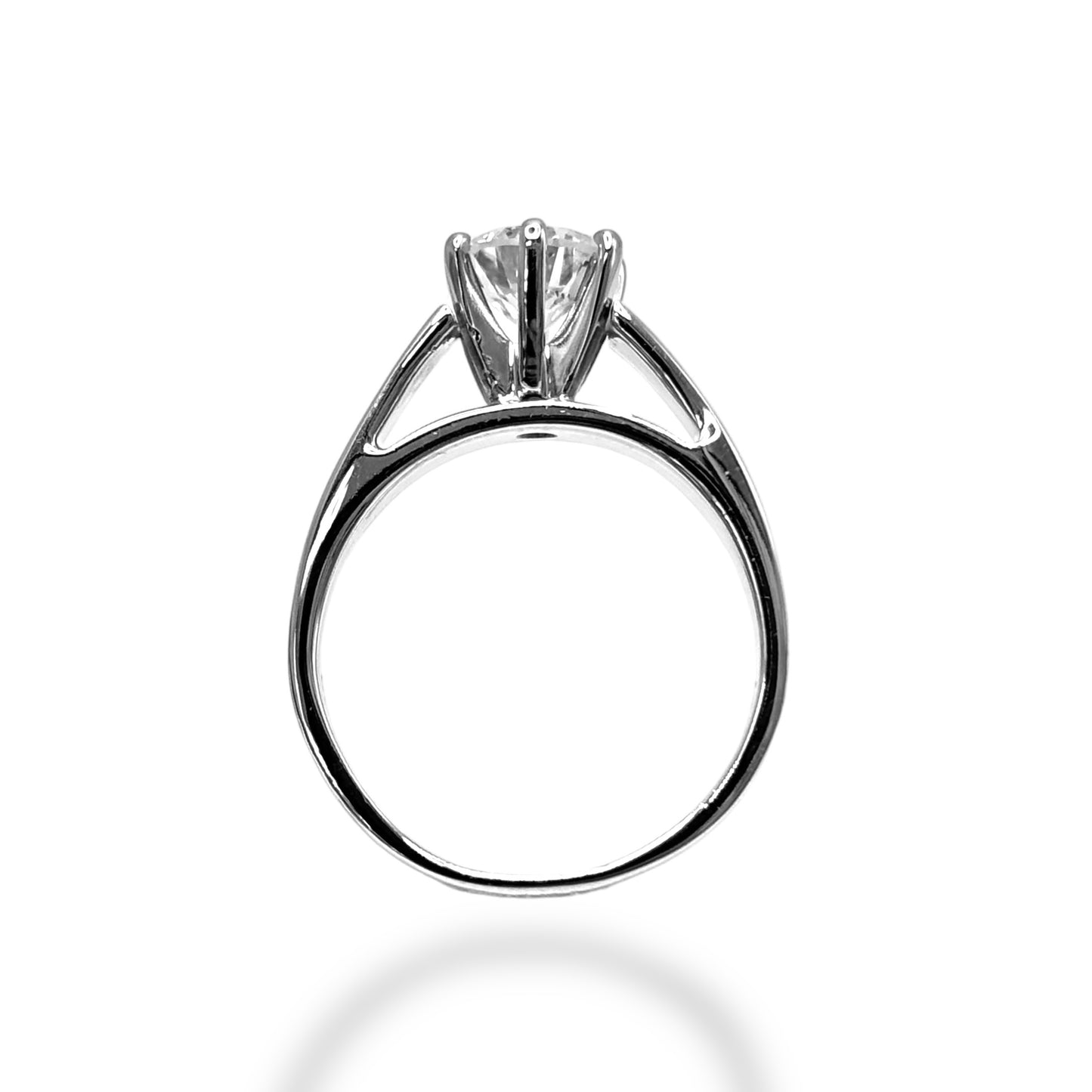 1.00 CT ROUND-CUT DIAMOND ENGAGEMENT RING 14KT