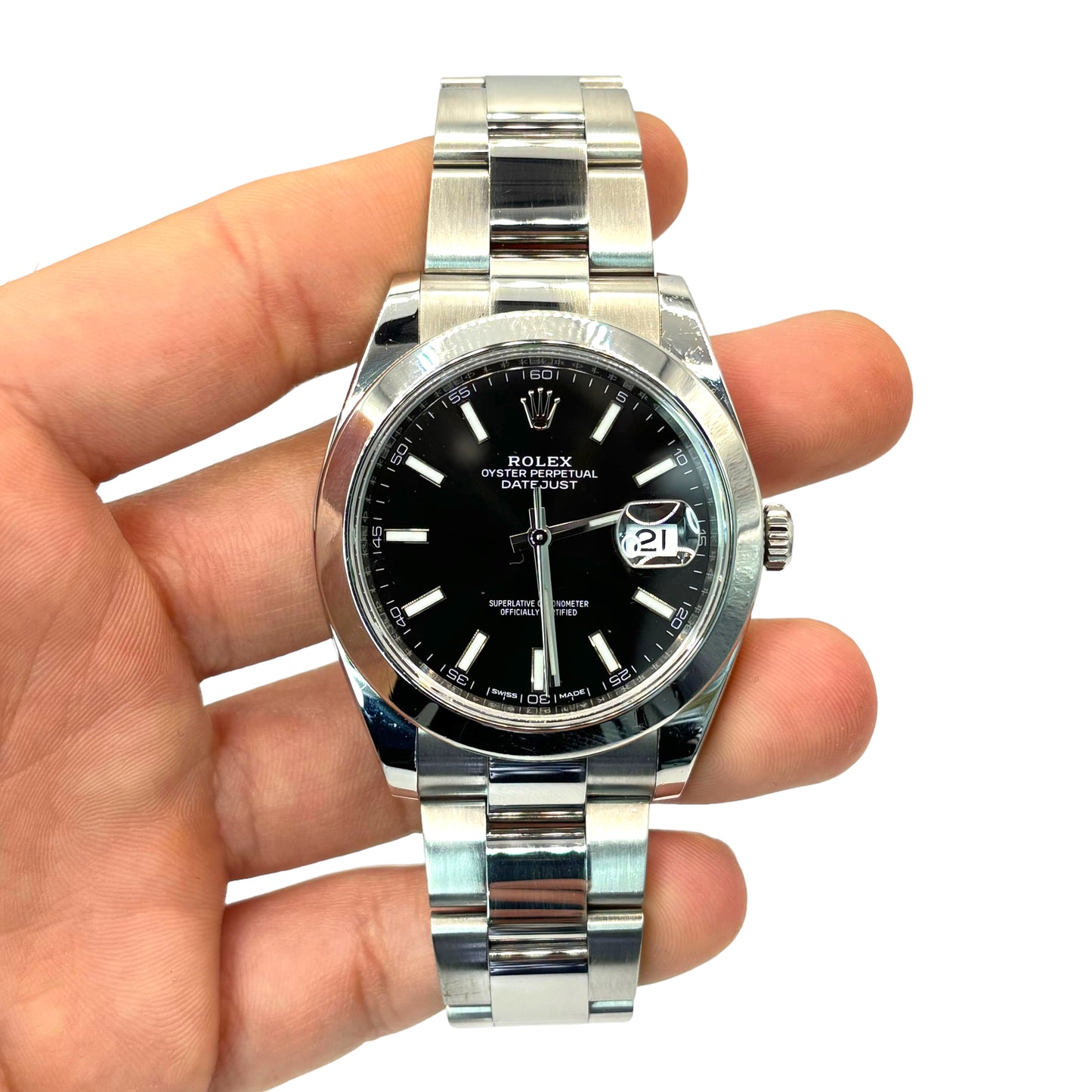 PRE-OWNED ROLEX DATEJUST 41MM | 116300 | FULL STEEL| OSYER