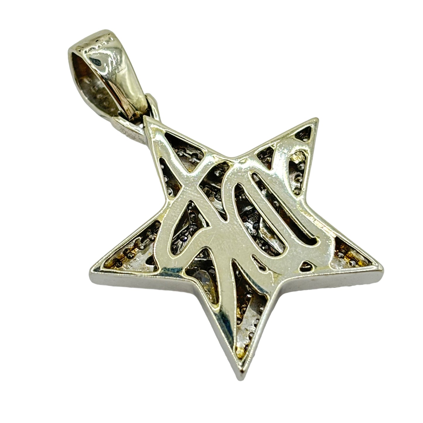 SOLID 14Kt VVS-1 NATURAL DIAMOND “STAR” PENDANT