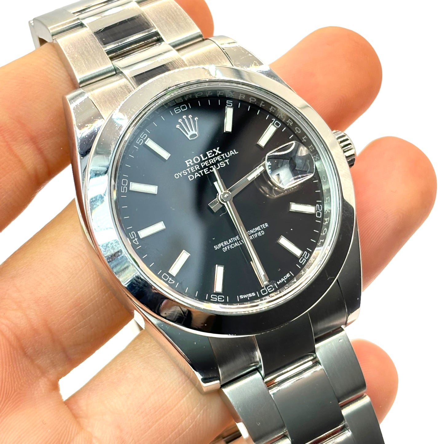 PRE-OWNED ROLEX DATEJUST 41MM | 116300 | FULL STEEL| OSYER