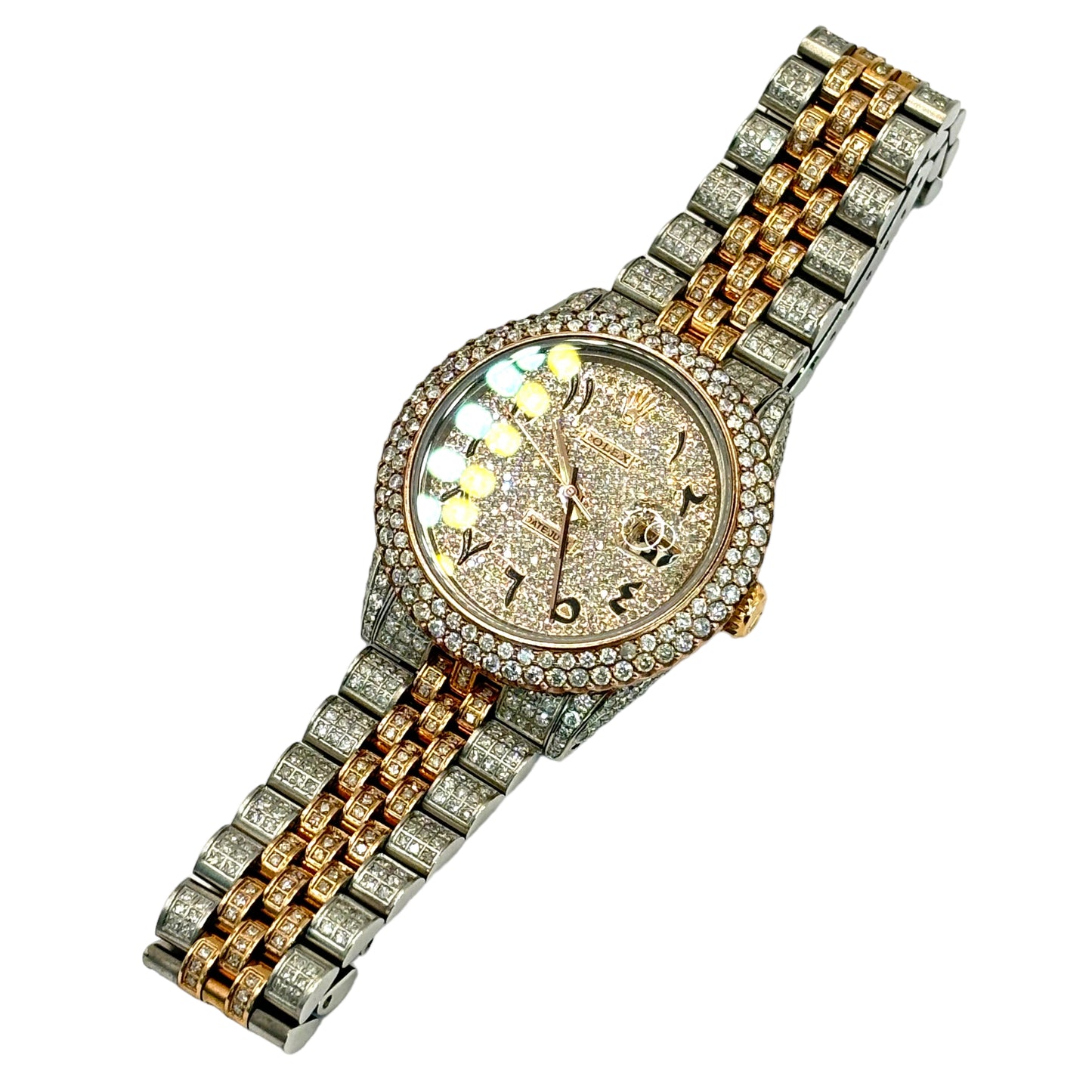 ROLEX DATEJUST 16CTW ROSE GOLD BUSTDOWN | ARABIC DIAL | JUBILEE | 36MM 16013