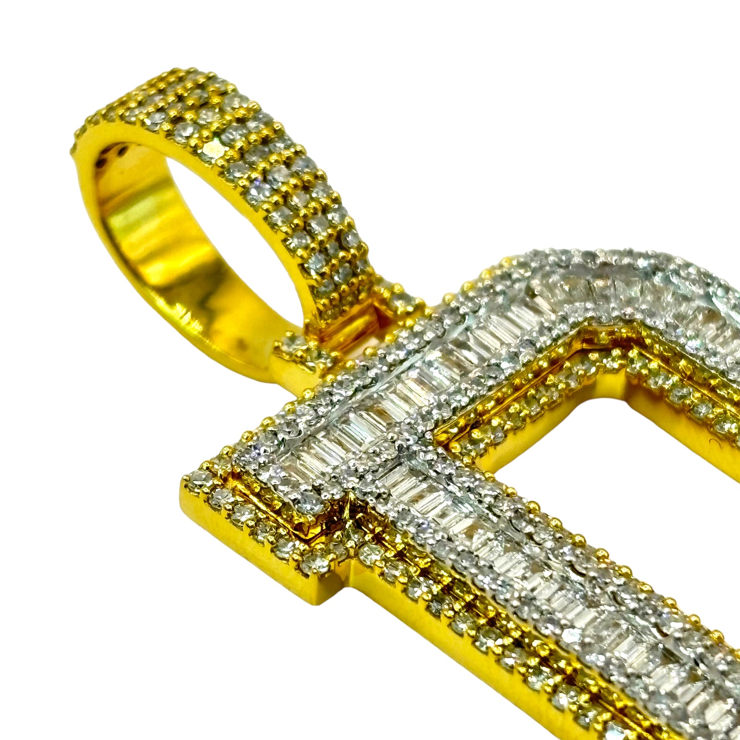 10KT VVS-1 CVD DIAMOND CUSTOM “ANY LETTER” LETTER INITAL PENDANT