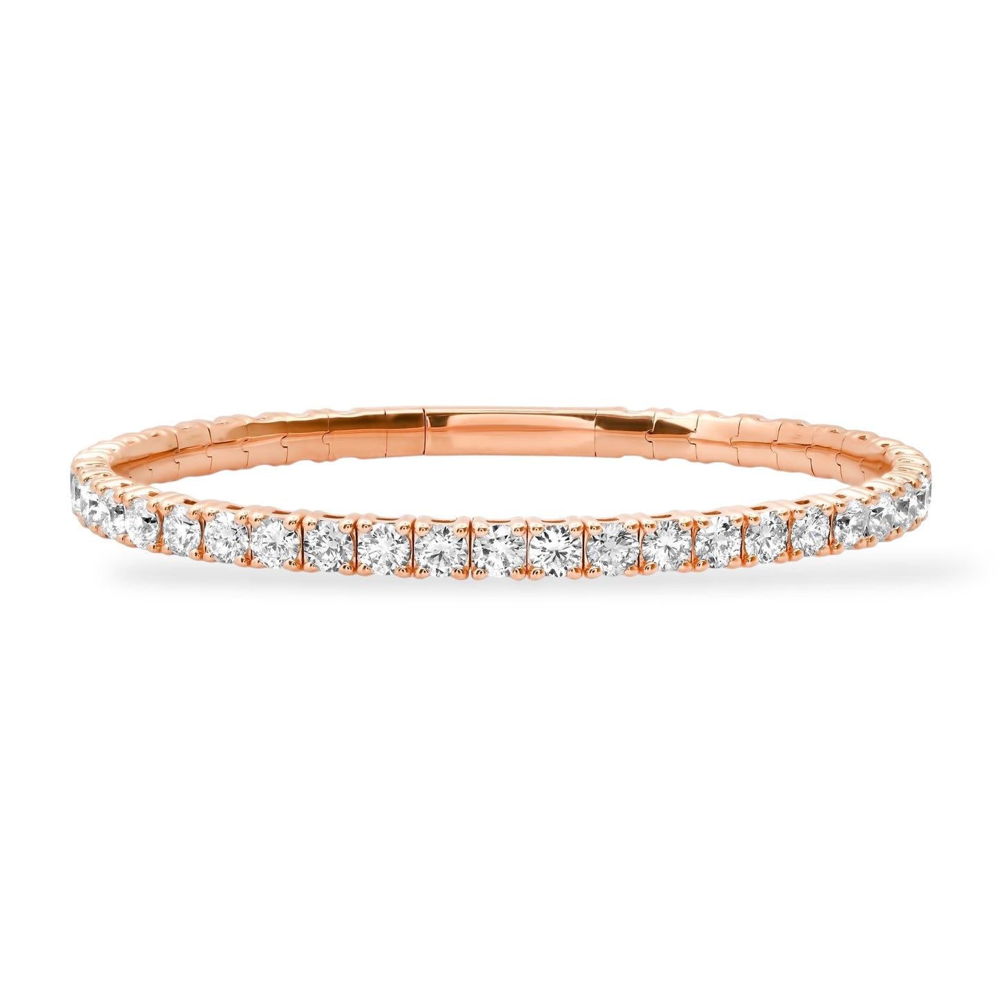 3.8MM 20-POINTER ENTIRE DIAMOND FLEX BANGLE BRACELET