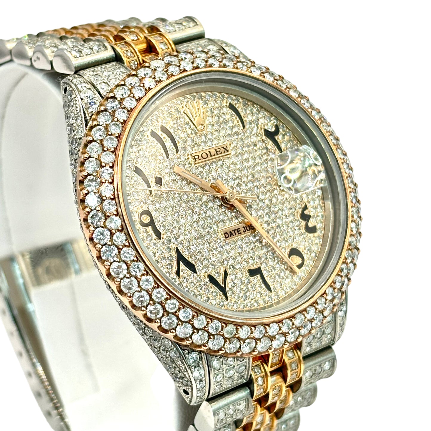 ROLEX DATEJUST 16CTW ROSE GOLD BUSTDOWN | ARABIC DIAL | JUBILEE | 36MM 16013