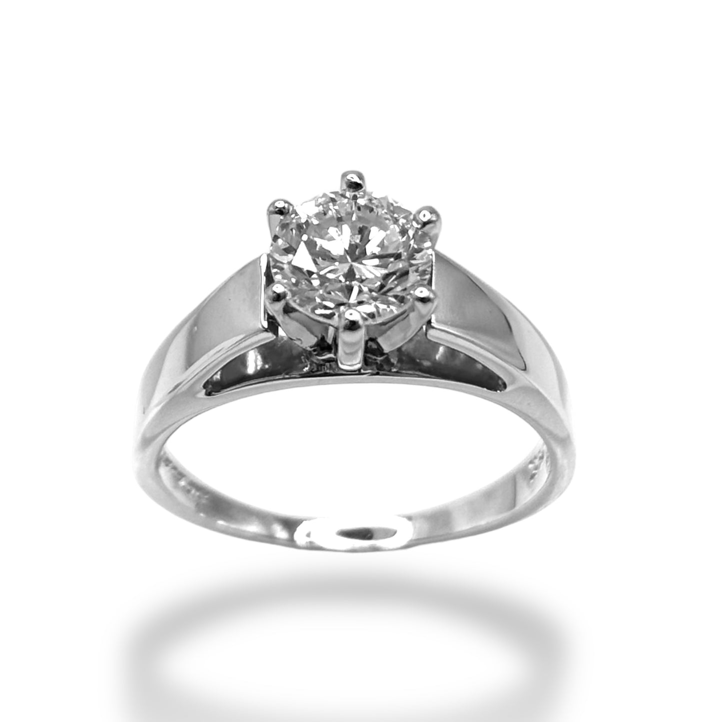 1.00 CT ROUND-CUT DIAMOND ENGAGEMENT RING 14KT