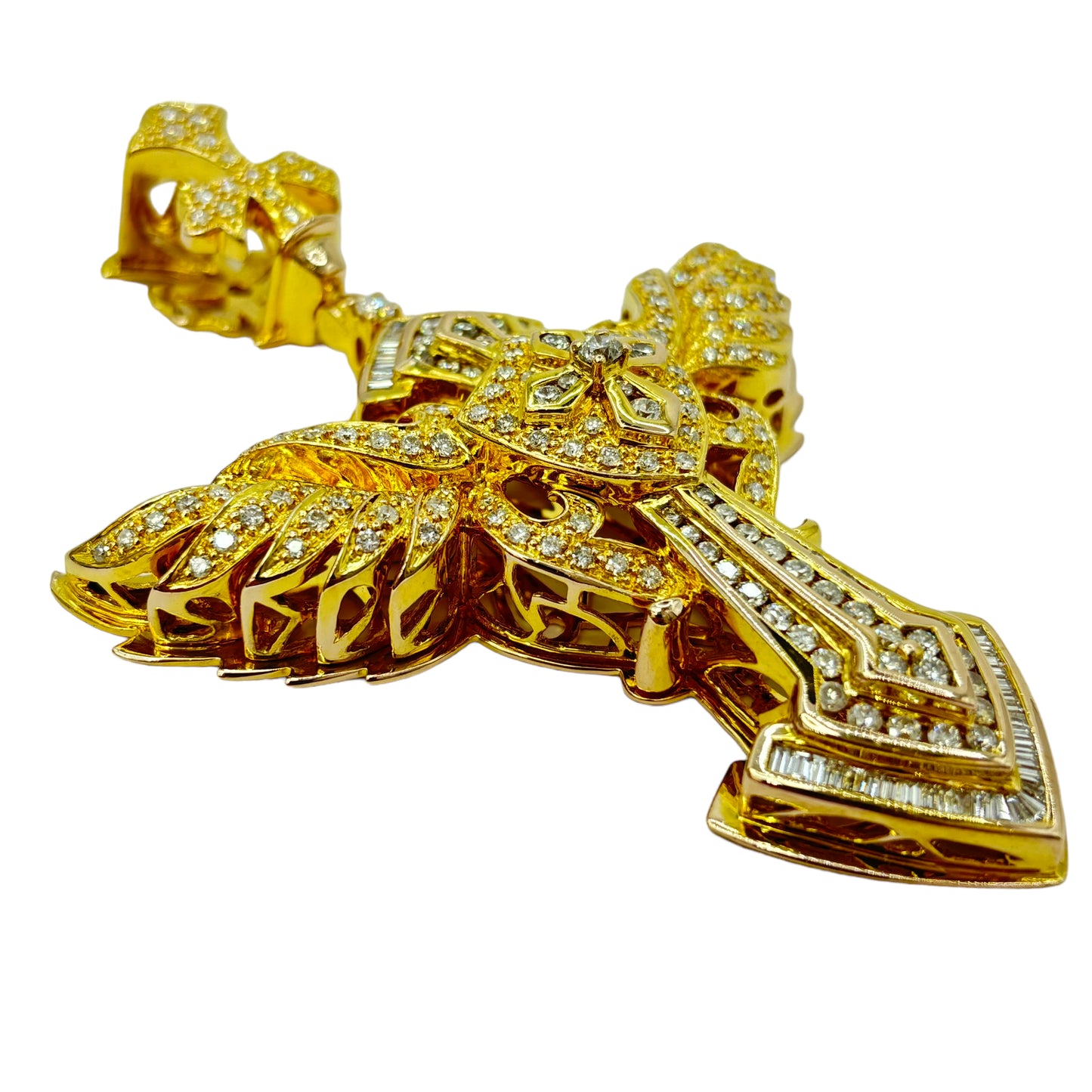 14Kt ANGELIC CROSS PENDANT