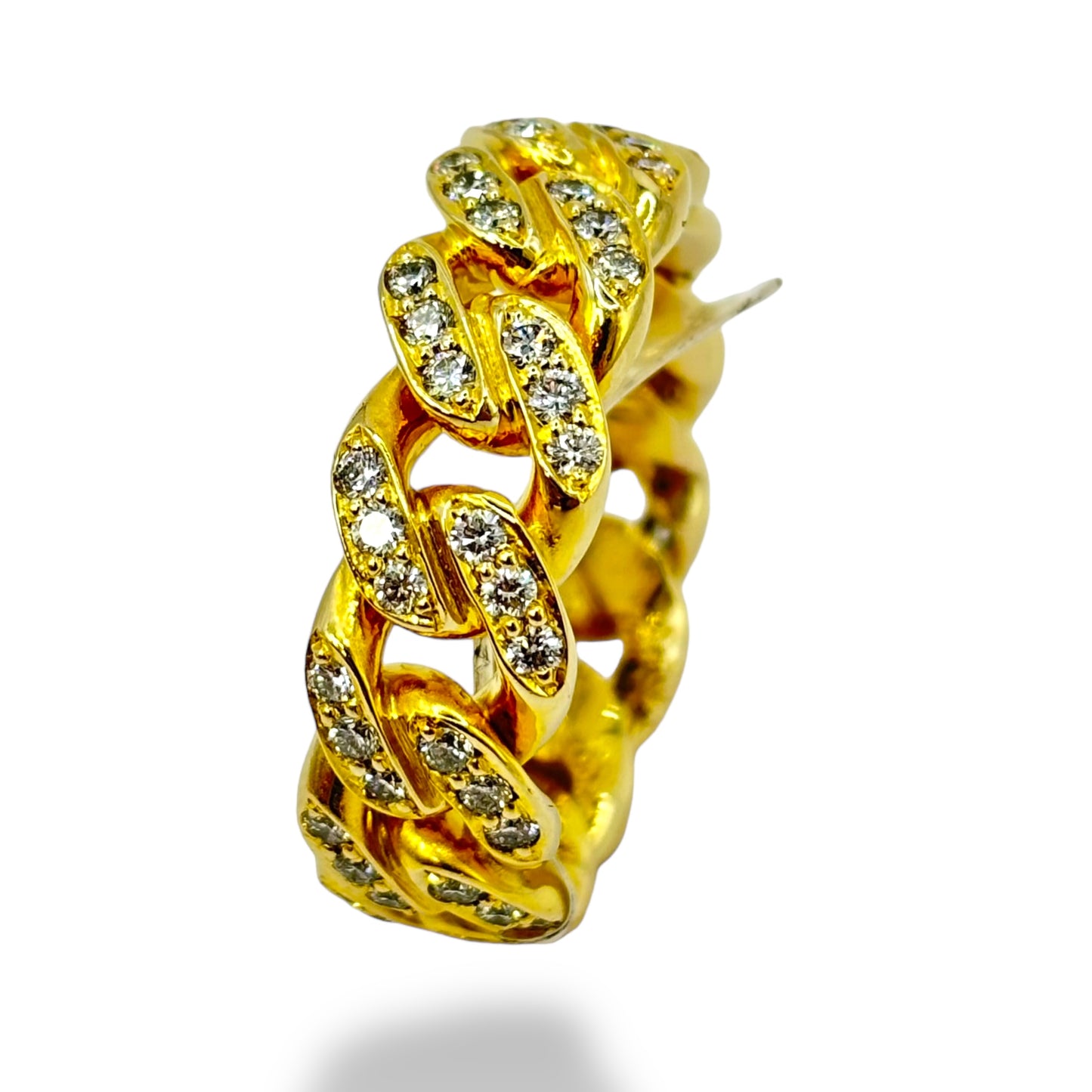 14KT DIAMOND MIAMI CUBAN LINK RING 2.23 CT