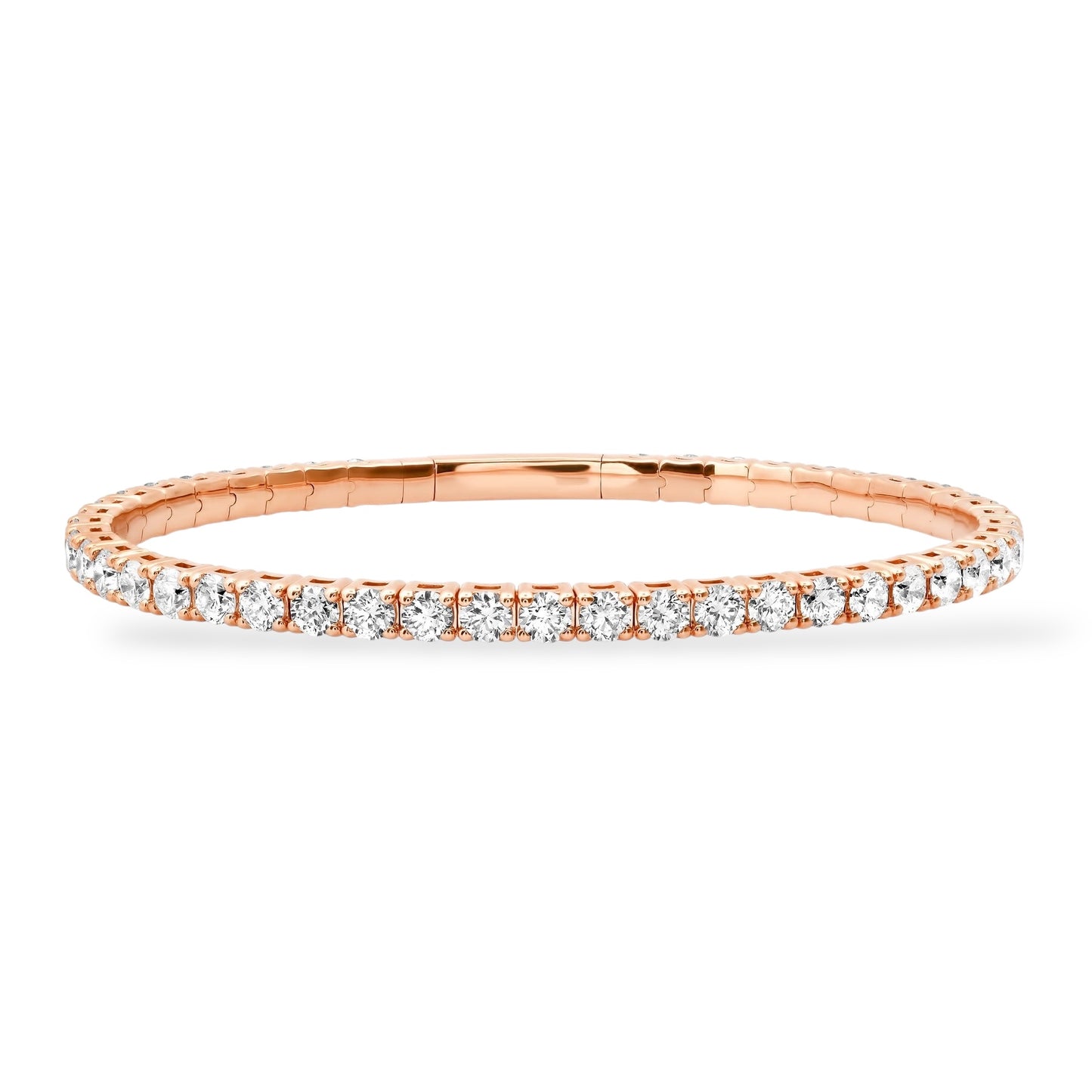 3.0MM 10-POINTER ENTIRE DIAMOND FLEX BANGLE BRACELET