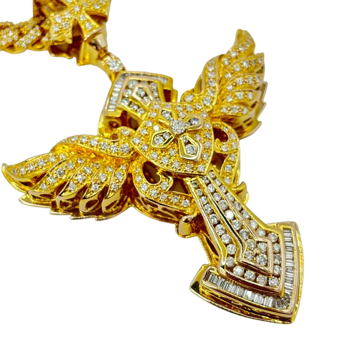 14Kt ANGELIC CROSS PENDANT