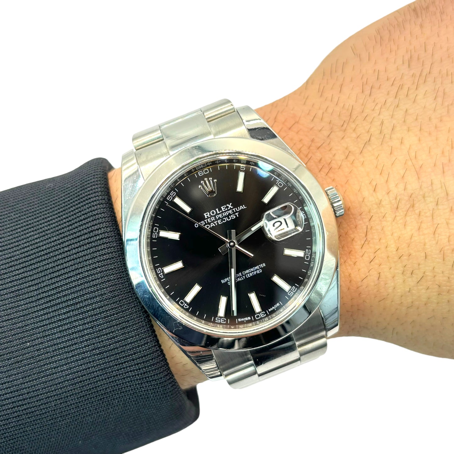 PRE-OWNED ROLEX DATEJUST 41MM | 116300 | FULL STEEL| OSYER