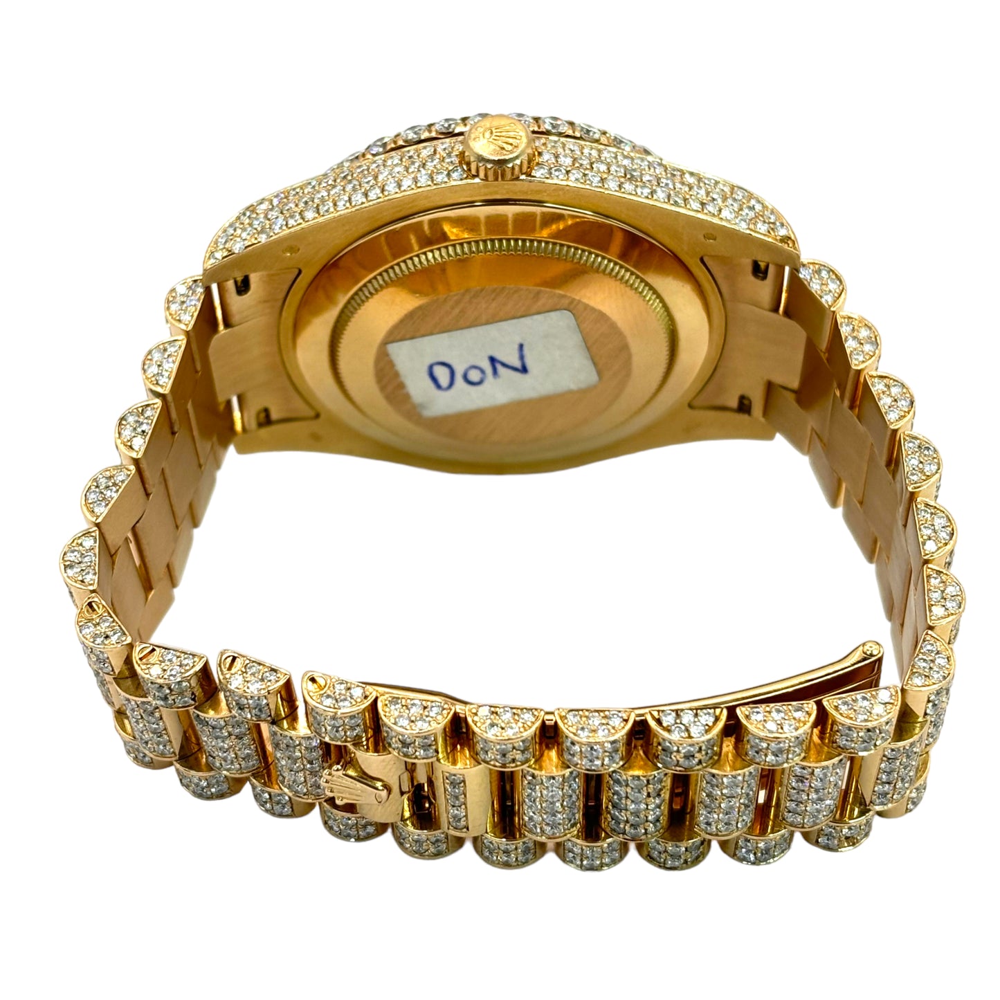 PRE-OWNED ROLEX DAY-DATE 41MM DIAMOND BUSTDOWN | Ref.#213328 | 18KT ROSE GOLD | PRESIDENTIAL BAND
