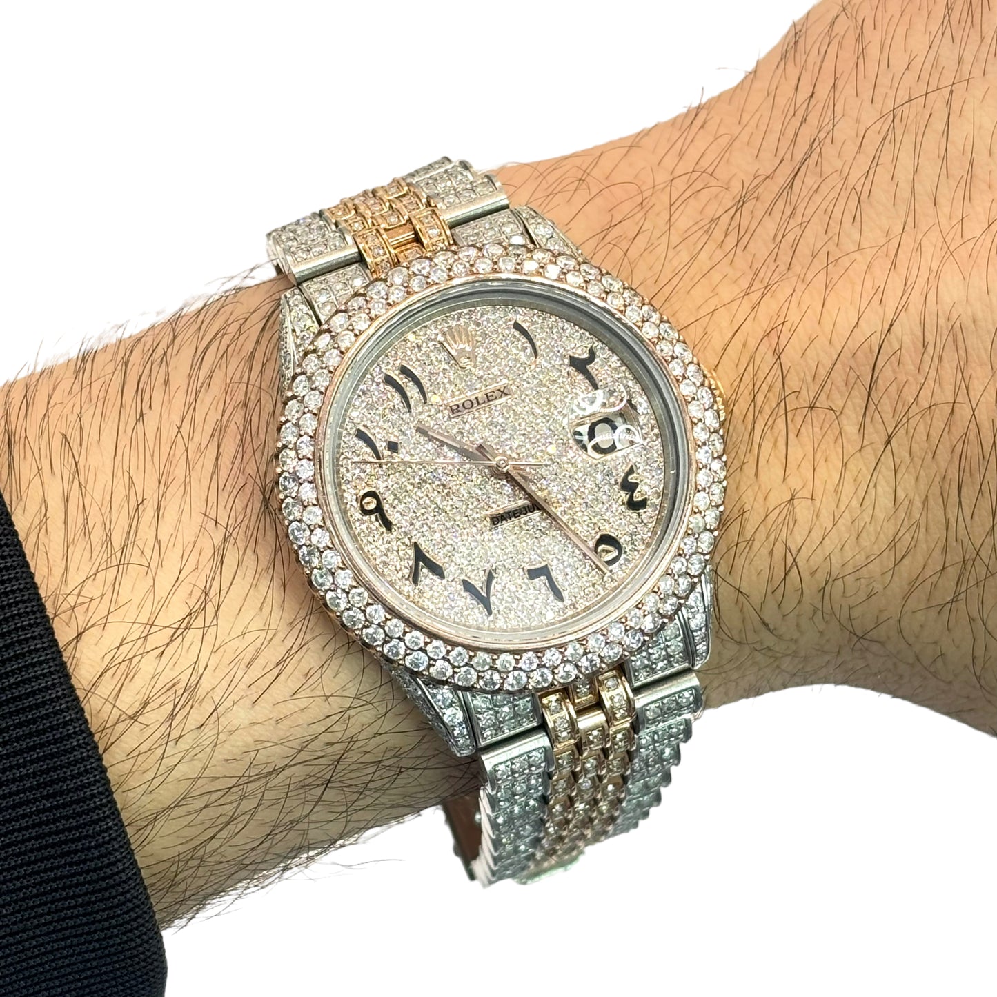 ROLEX DATEJUST 16CTW ROSE GOLD BUSTDOWN | ARABIC DIAL | JUBILEE | 36MM 16013