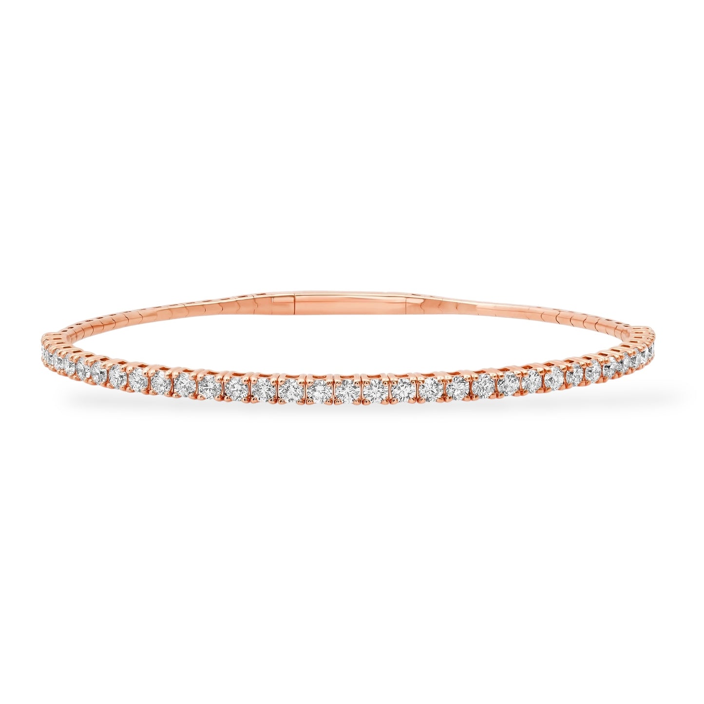 2.3MM 5-POINTER HALF DIAMOND FLEX BANGLE BRACELET
