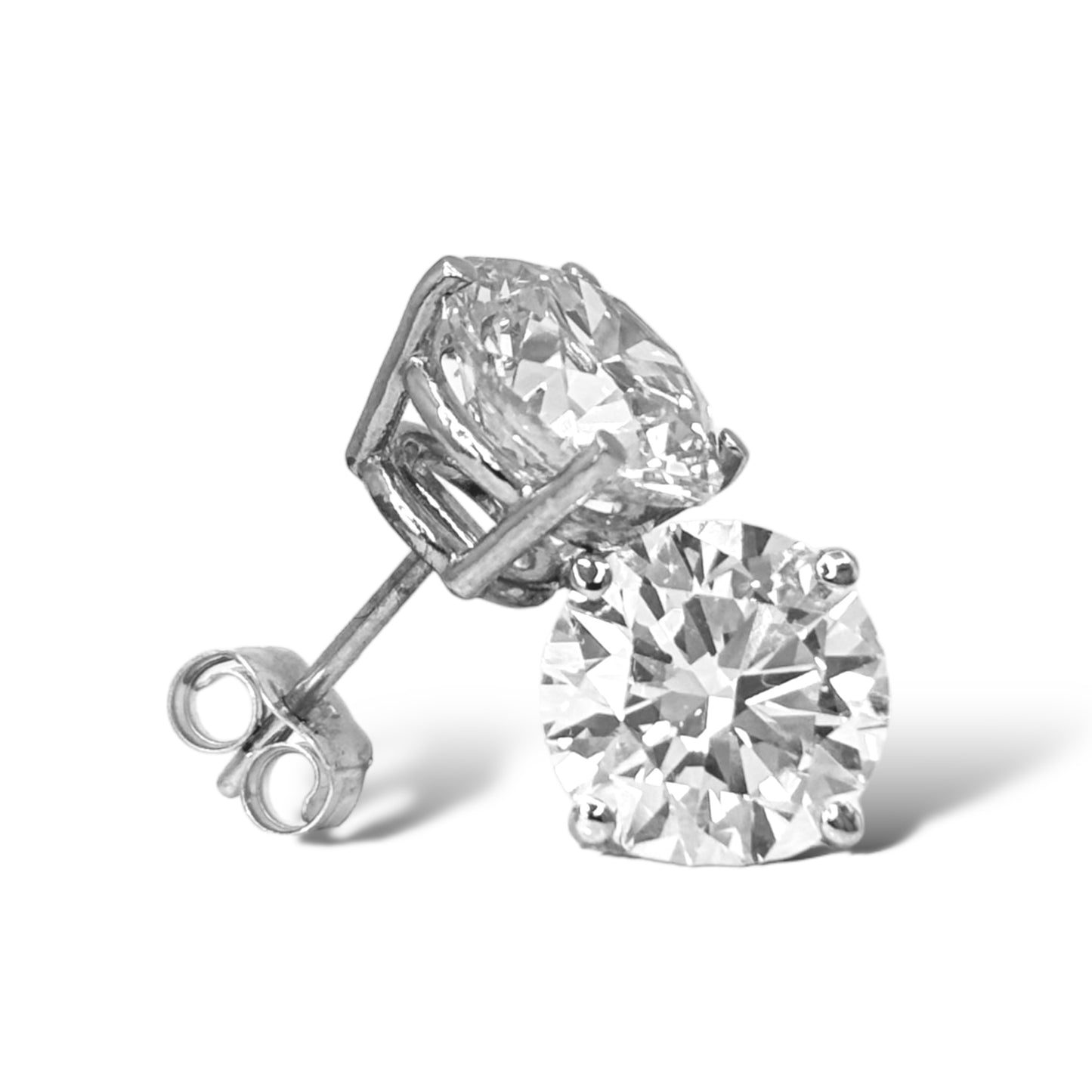 4.40CTW DIAMOND STUDS 14KT WHITE GOLD