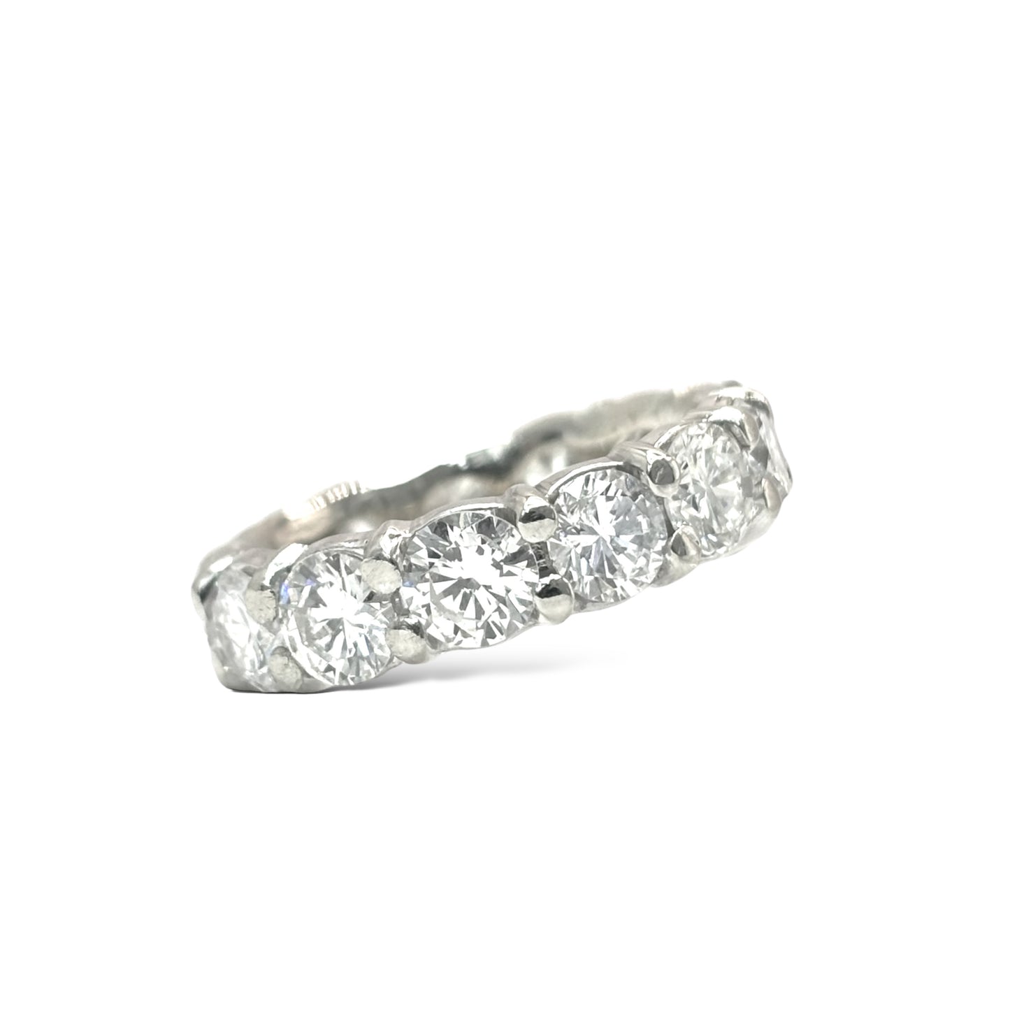 14KT WHITE GOLD 50PT ROUND-CUT DIAMOND ETERNITY BAND 6.00 CTW