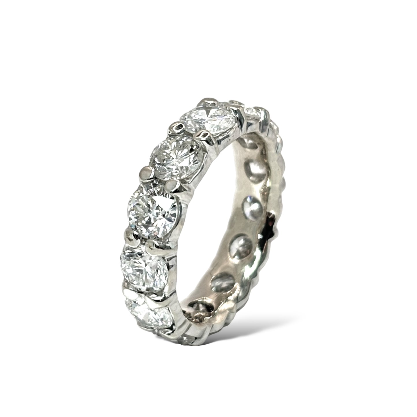 14KT WHITE GOLD 50PT ROUND-CUT DIAMOND ETERNITY BAND 6.00 CTW