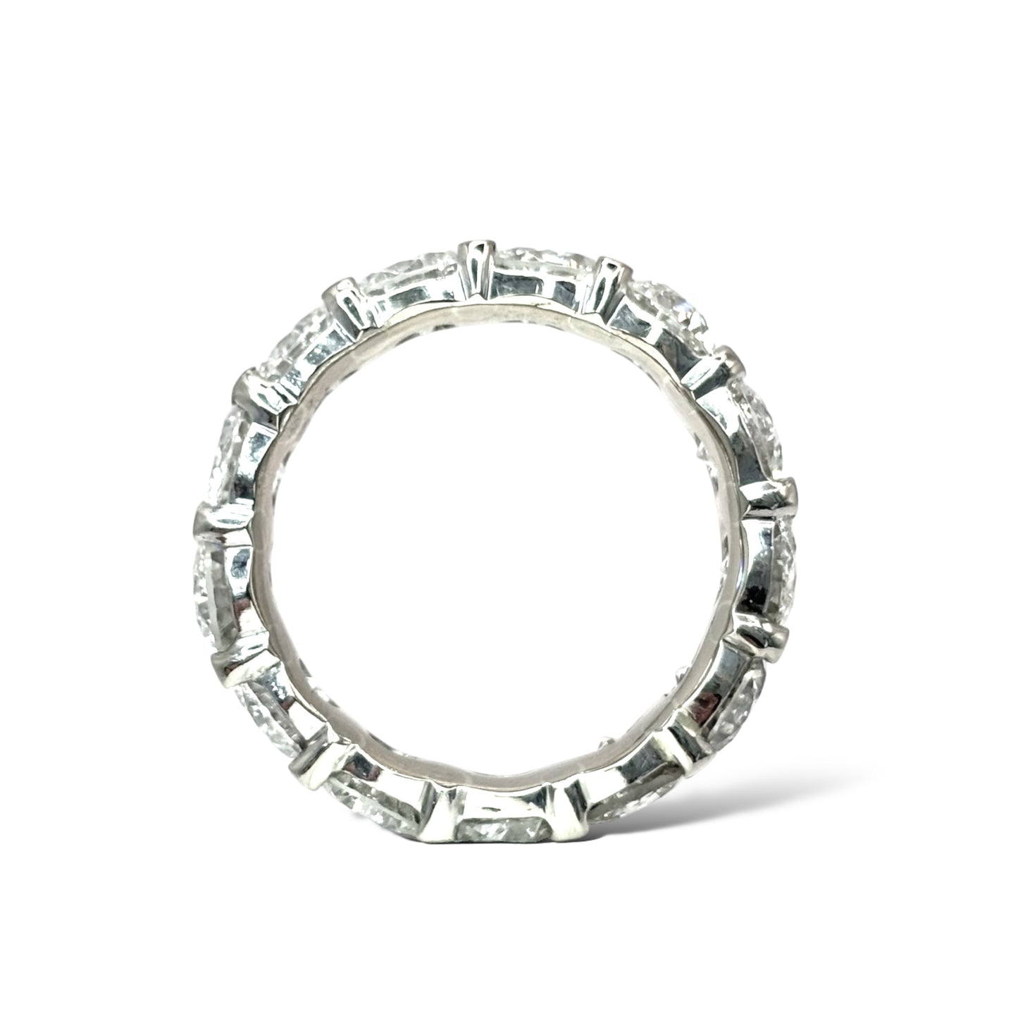 14KT WHITE GOLD 50PT ROUND-CUT DIAMOND ETERNITY BAND 6.00 CTW