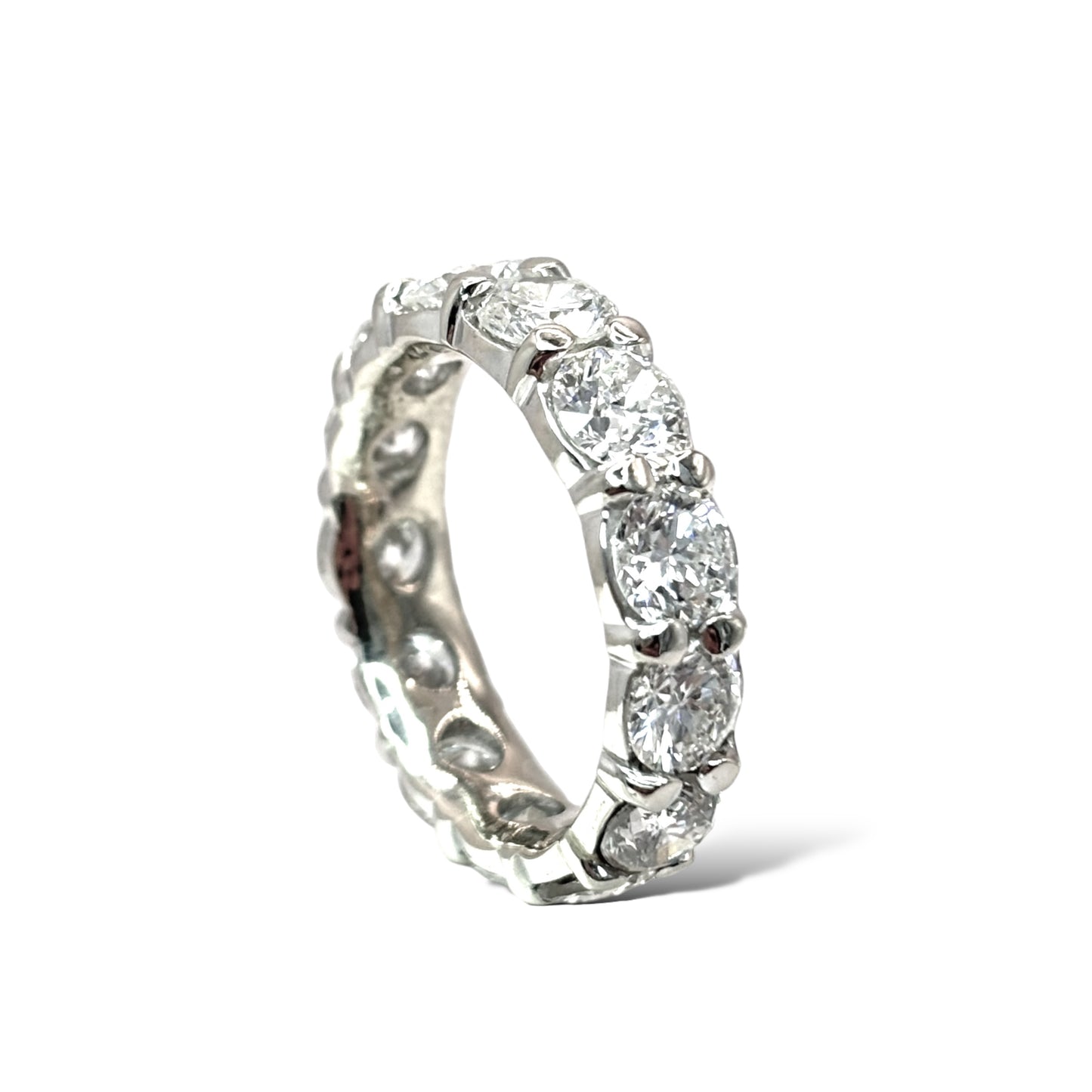 14KT WHITE GOLD 50PT ROUND-CUT DIAMOND ETERNITY BAND 6.00 CTW