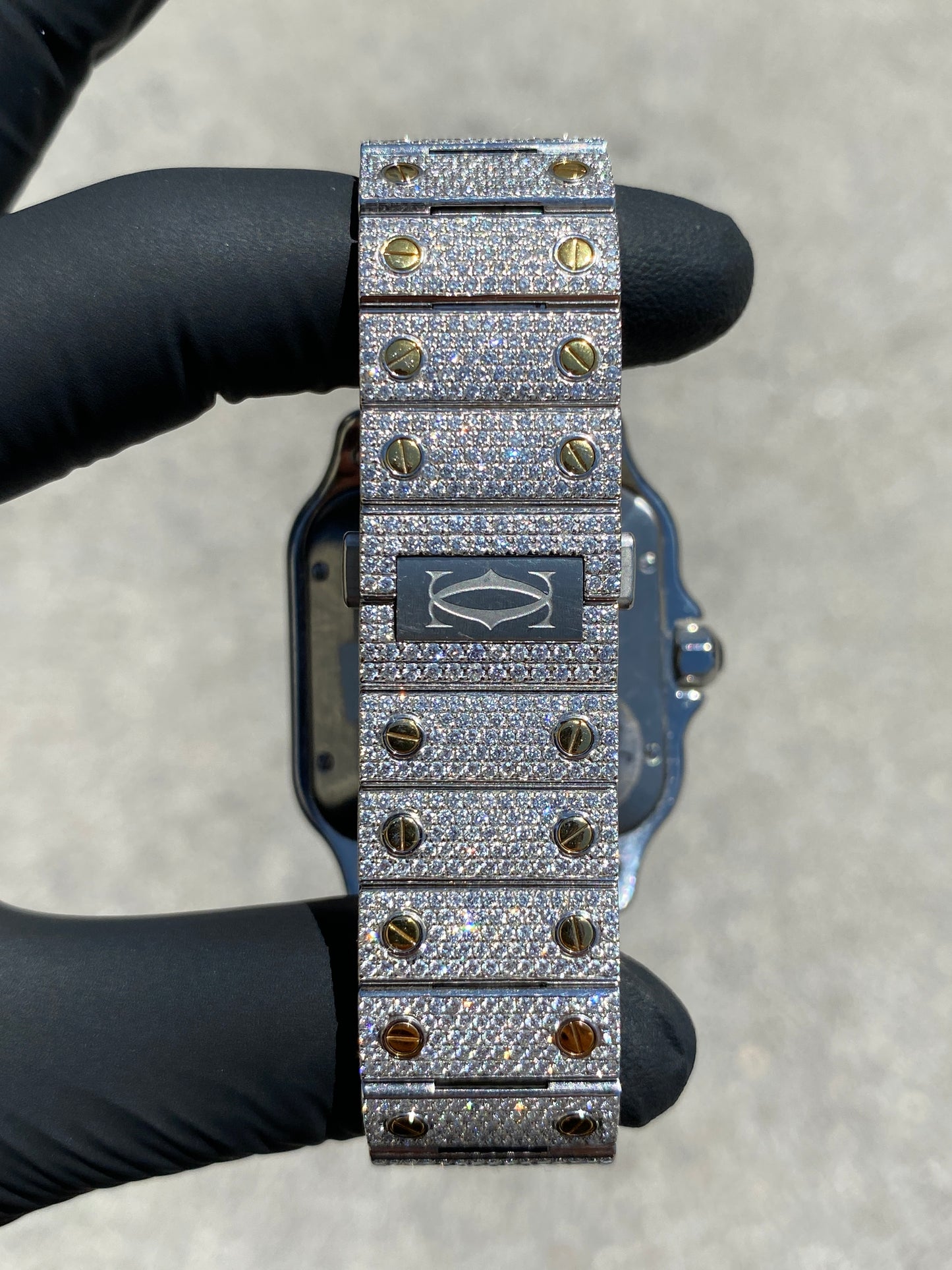 CARTIER SANTOS XL 41MM VVS-1 YELLOW GOLD TWO-TONE 25CTW.