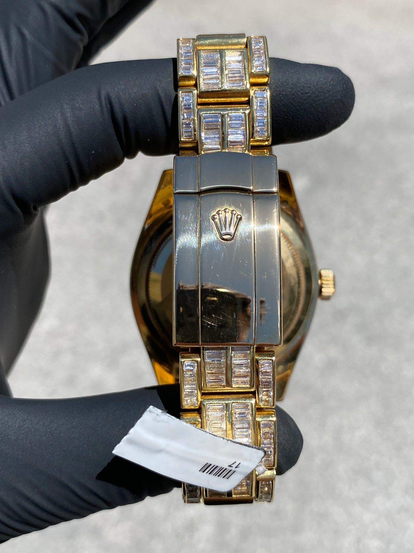 ROLEX SKY-DWELLER 42MM FULL VVS-1 BAGUETTE “CHANDELIER” BUSTDOWN 30CTW. NATURAL DIAMONDS