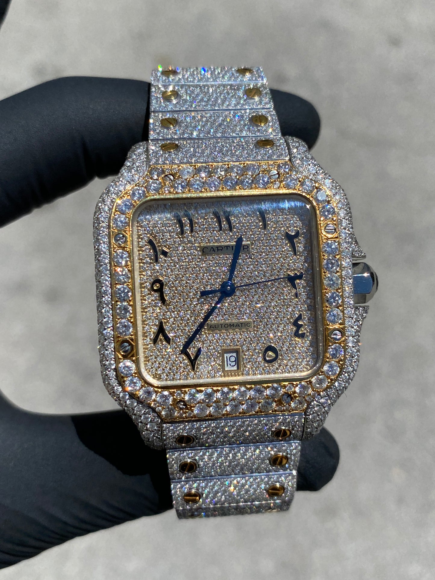 CARTIER SANTOS XL 41MM VVS-1 YELLOW GOLD TWO-TONE 25CTW.