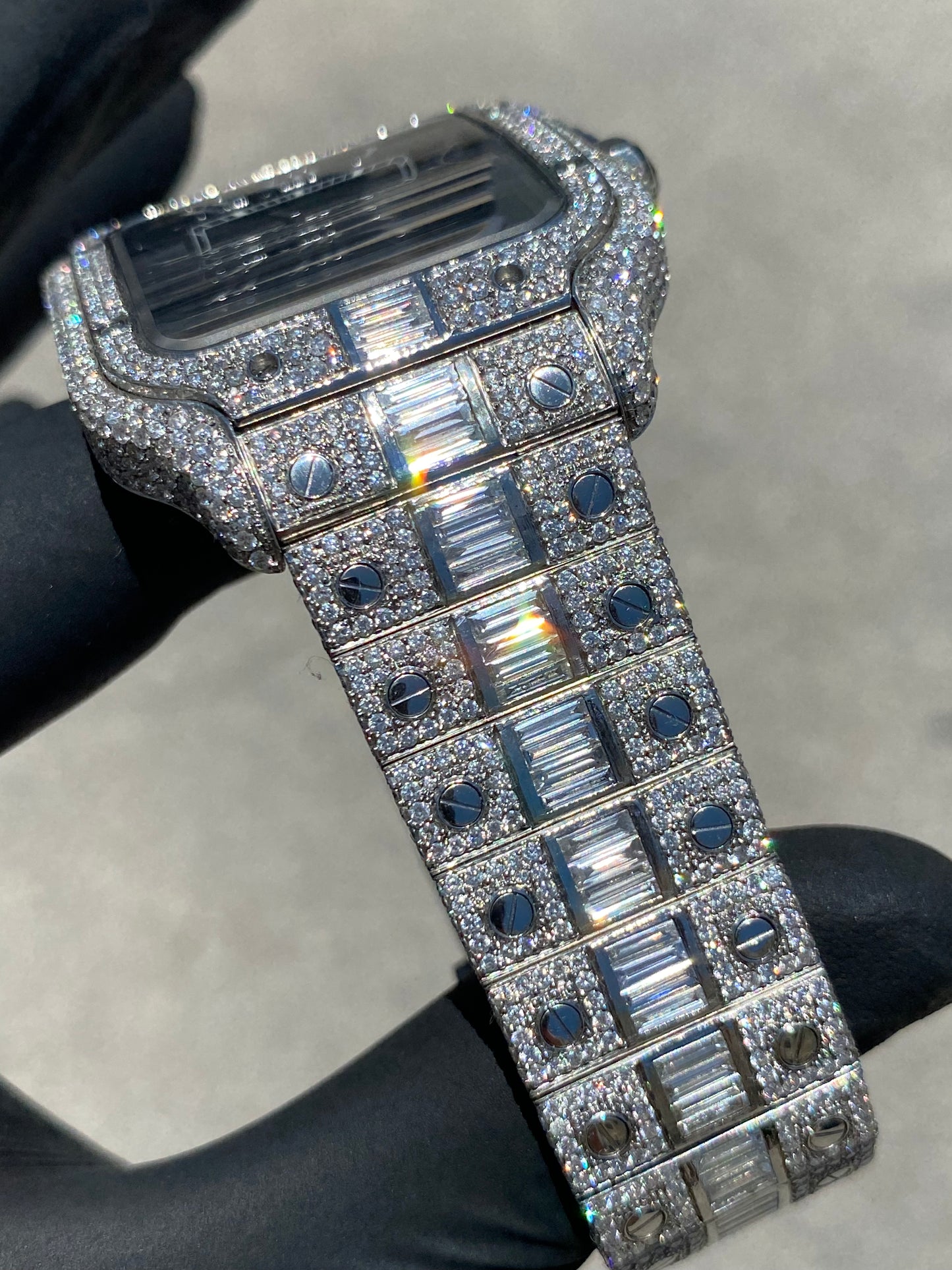 CARTIER SANTOS XL 41MM VVS-1 BAGUETTE LINK BUSTDOWN