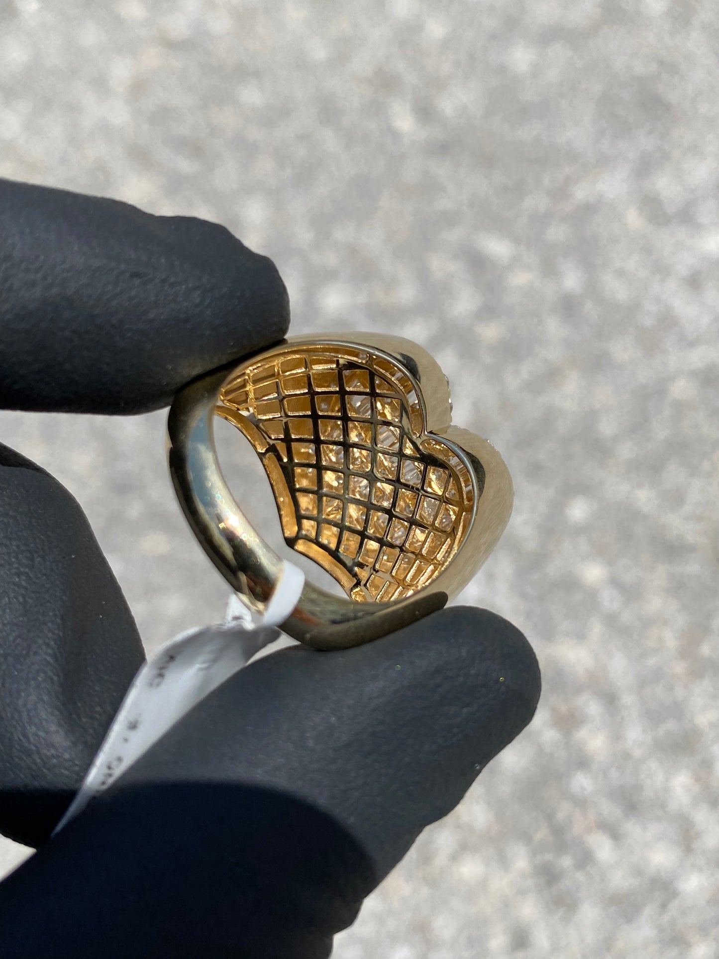 14KT "HEART" RING VVS-1 2CTW. NATURAL DIAMONDS
