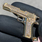 SOLID 14KT GOLD VVS-1 COLT .45 PENDANT