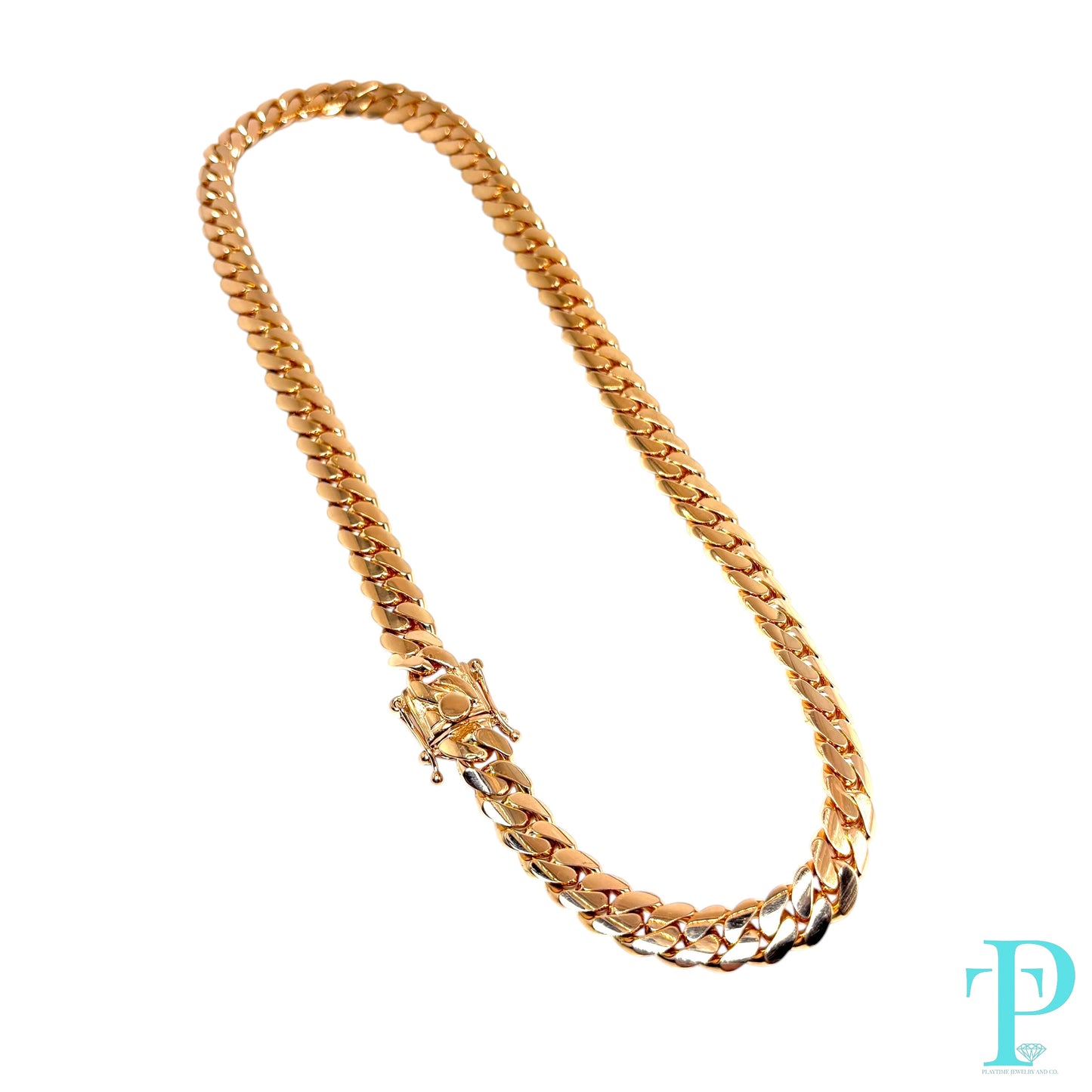 10KT SOLID ROSE GOLD MIAMI CUBAN LINK CHAIN 21” 10.5MM 155.36g
