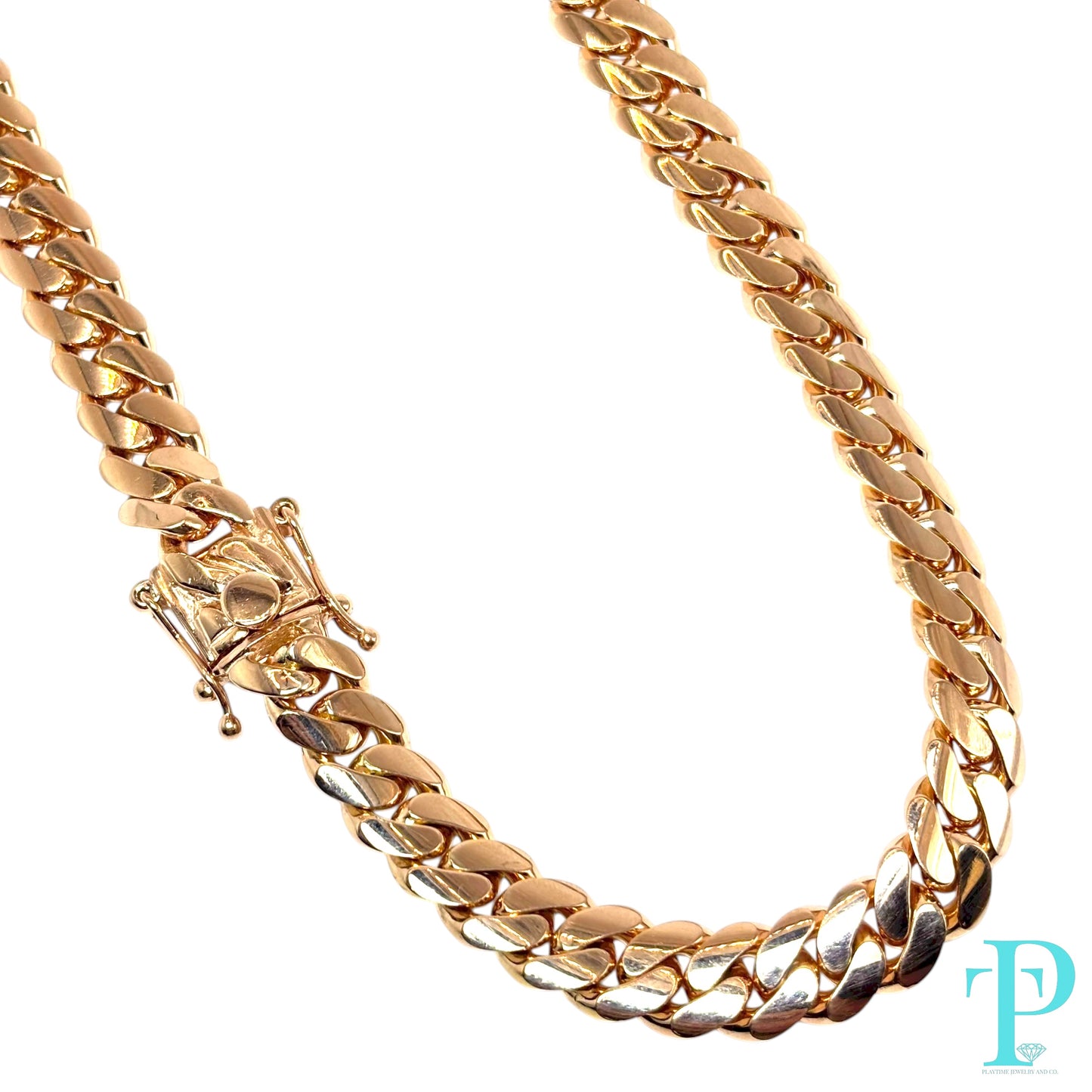 10KT SOLID ROSE GOLD MIAMI CUBAN LINK CHAIN 21” 10.5MM 155.36g