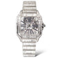 CARTIER (Ref. WHSA0026 AFTERMARKET BAGUETTE-CUT NATURAL DIAMOND SKELETON 41MM MENS BUSTDOWN WATCH