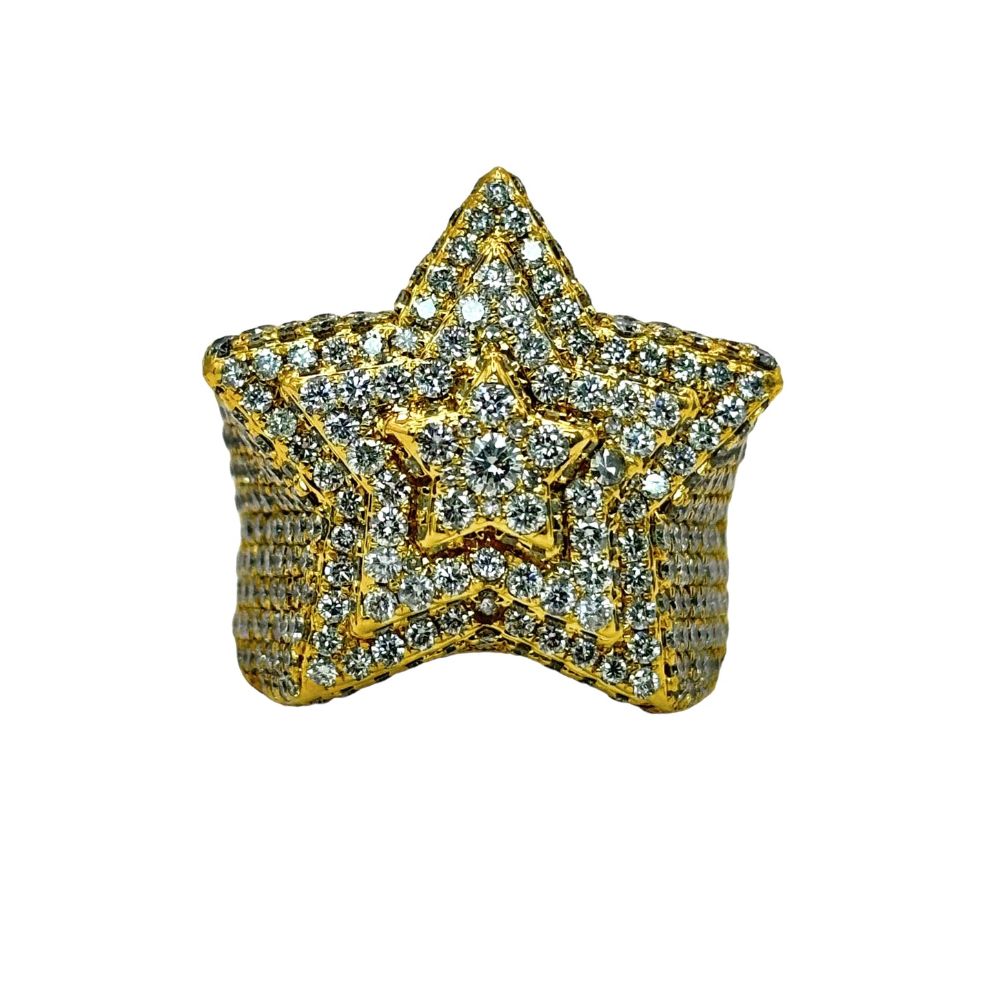 14KT VVS-1 NATURAL DIAMOND “SUPER STAR” RING 8.20CTW | 22.4G