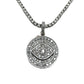 SOLID 14KT GOLD VVS-1 DIAMOND EVIL EYE MEDALLION PENDANT