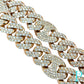 15MM 10KT ROSE GOLD MIAMI CUBAN/GUCCI HYBRID LINK DIAMOND BRACELET 8.5” 76.92g 13.56CTW