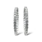 14KT WHITE GOLD 11.50CTW OVAL DIAMOND HOOPS